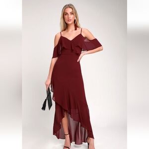 Lulu's Burgundy Maxi Dress